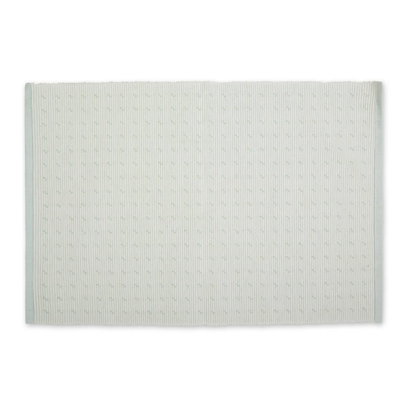 DII® Misty Blue Dobby Dots Rib Placemat (Set of 6)
