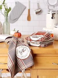 DII® Plaid Thanksgiving Cozy Picnic Dishtowel Set