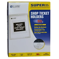 C-Line® 8.5" x 11" Clear Vinyl Shop Ticket Holders, 50ct.
