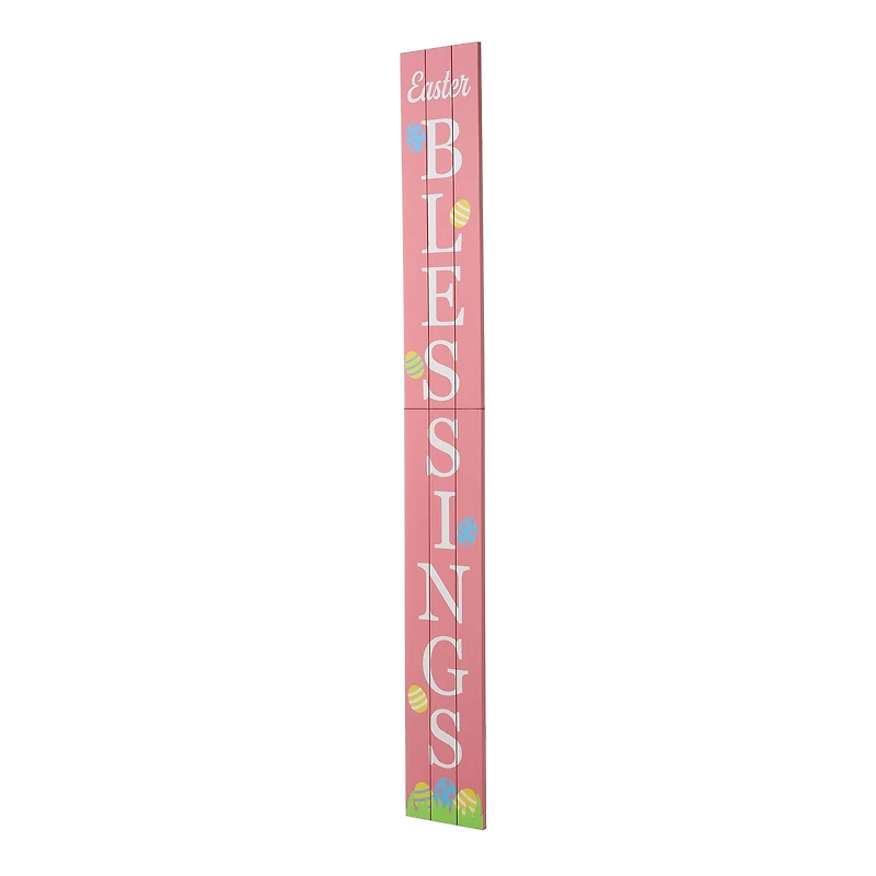 Glitzhome® 60'' Easter Blessings Wooden Porch Sign