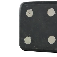 Green Marble Dice Decorative Bookends with White Accents