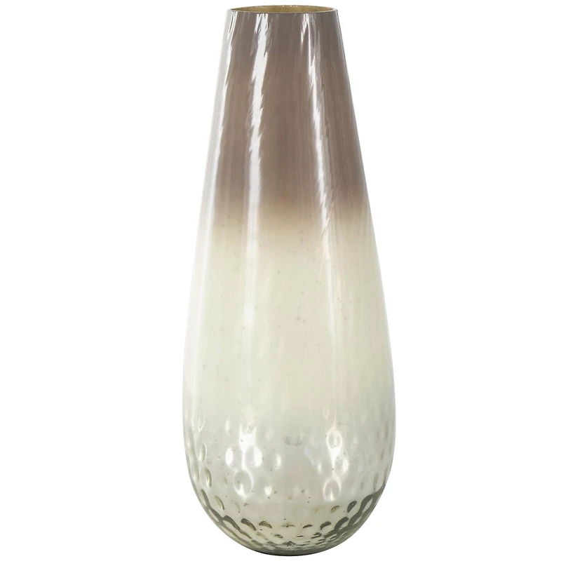 17" Brown Spotted Glass Ombre Vase
