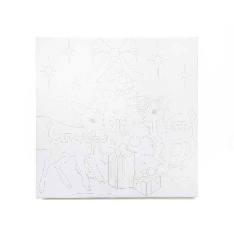 11" x 11" Christmas Deer Canvas Painting Kit by Artist's Loft™