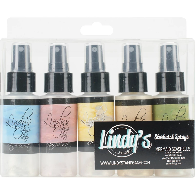 Lindy's Stamp Gang® Starburst Sprays Mermaid Seashells Set, 2oz.