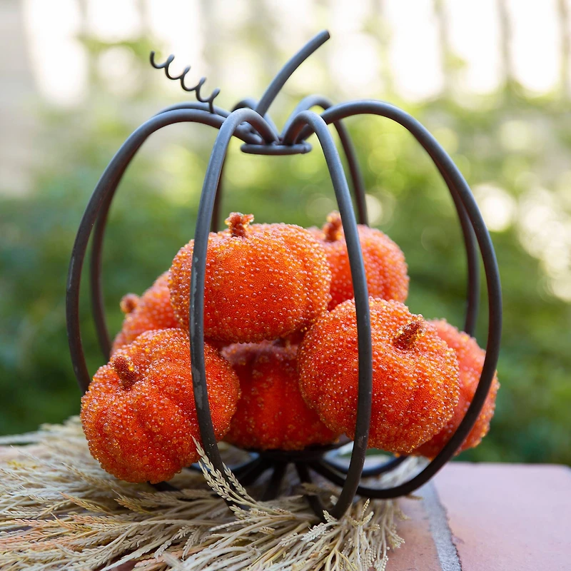 Flora Bunda® Beaded Orange Pumpkins Set