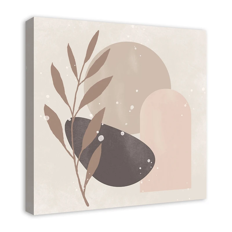 Boho Leaves And Arches 24" x 24" Canvas Wall Art