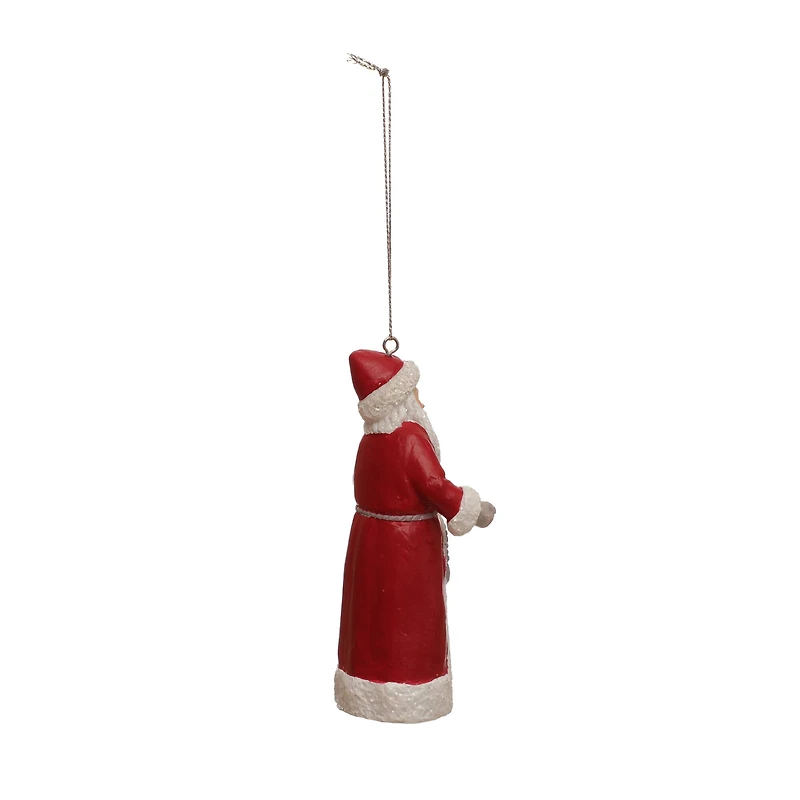 4.5" Classic Santa with Cardinal Ornament by Ashland®