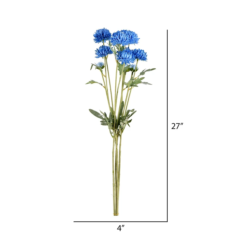 Blue Daisy Spray, 4ct.