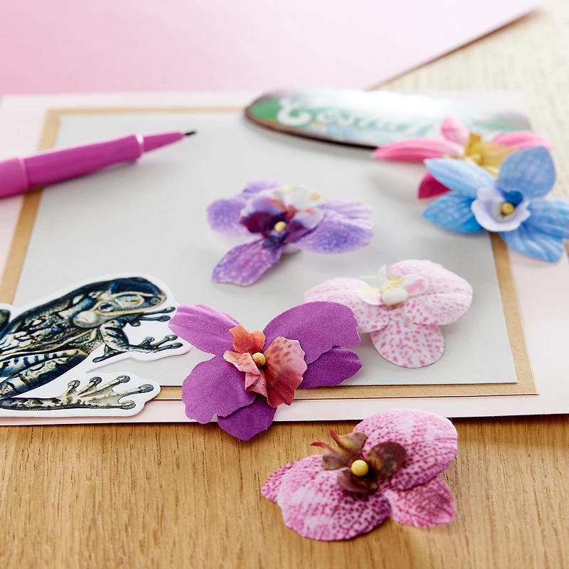 Fabric Orchid Embellishment Set by Recollections™