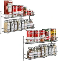 NEX™ 2-Tier Wall-Mounted Seasonings Jar Storage Rack, 2ct.
