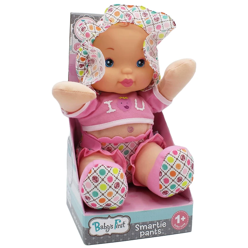 Goldberger Baby's First® Smartie Pants™ 12" Baby Doll with Pink Outfit