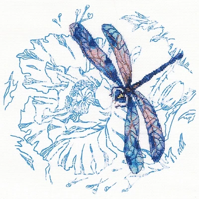 RTO Dance of dragonflies Cross Stitch kits with printed background