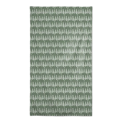 102'' Sage Christmas Tree Pattern Tablecloth