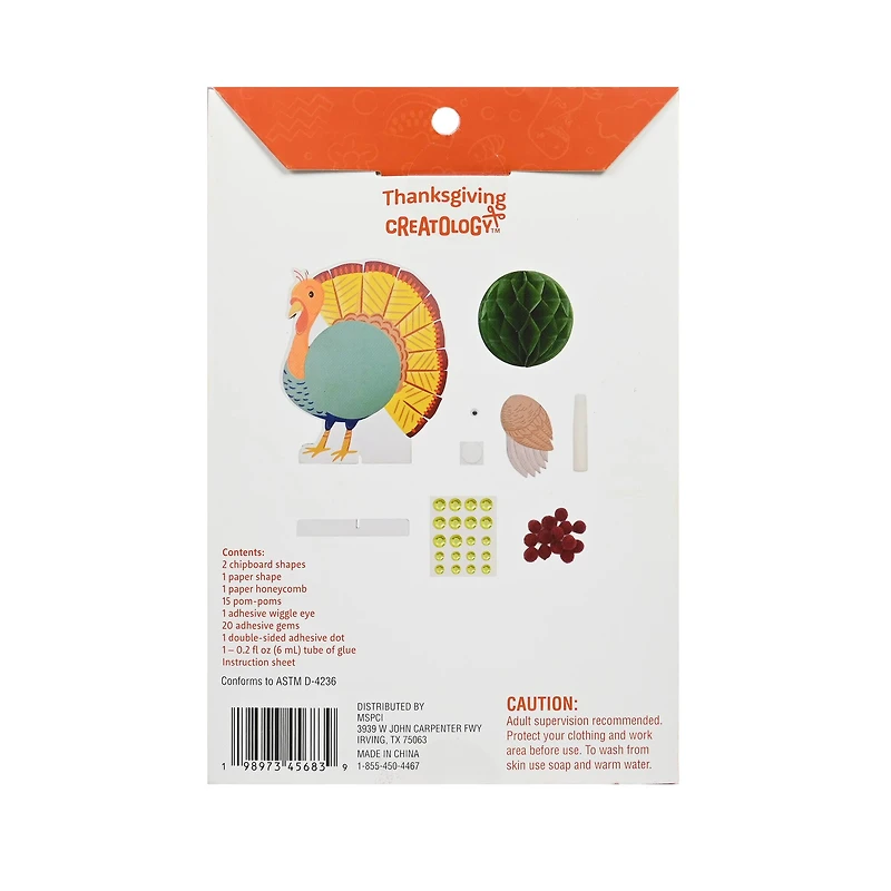 Turkey Honeycomb Craft Kit by Creatology™