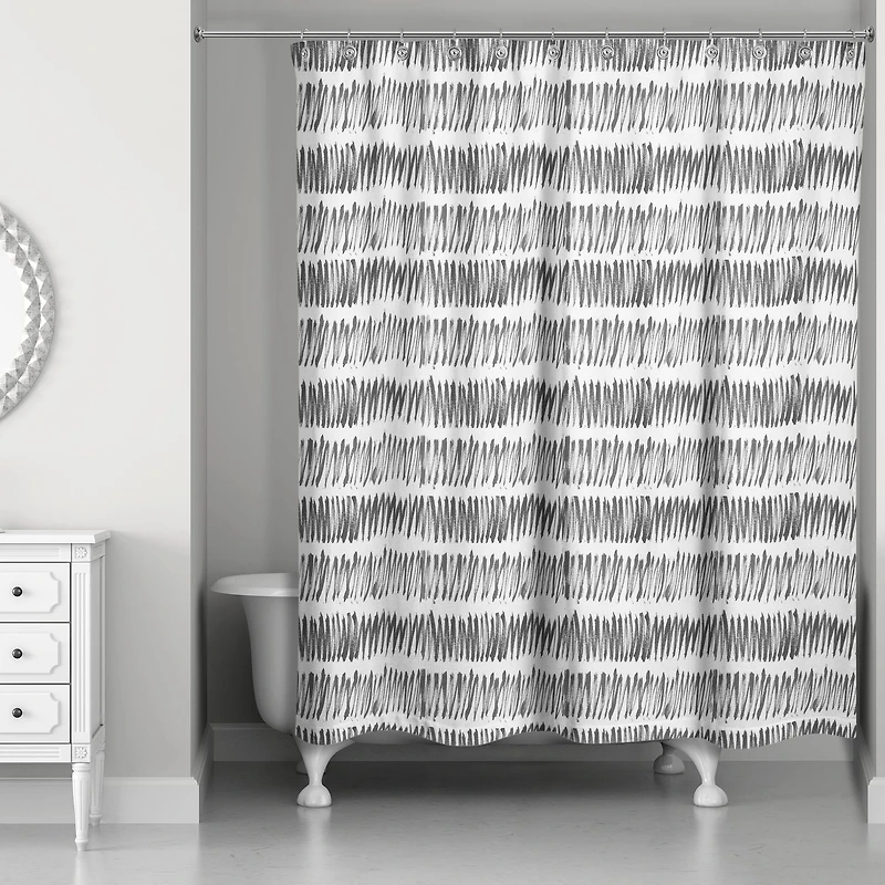 Hatch Lines Shower Curtain