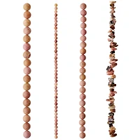 Mauve Rhodonite Semi-Precious Beads Value Pack by Bead Landing™