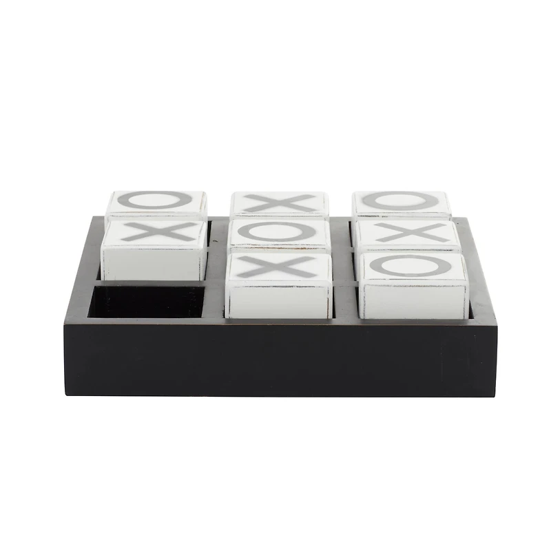 Black Wood Tic-Tac-Toe Game Set