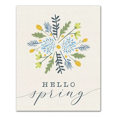 Hello Spring 16" x 20" Canvas Wall Art