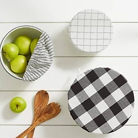 DII® Assorted Black Farmhouse Woven Dish Cover Set