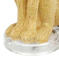 29" Polystone Glam Leopard Table Lamps