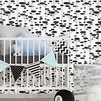 RoomMates Retro Trees Peel & Stick Wallpaper