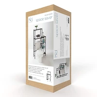 Honey Can Do Reversible Black Bathroom Storage Space Saver