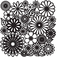 The Crafter's Workshop Flower Frenzy Stencil
