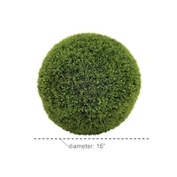 15" Vinyl Green Grass Topiary Ball