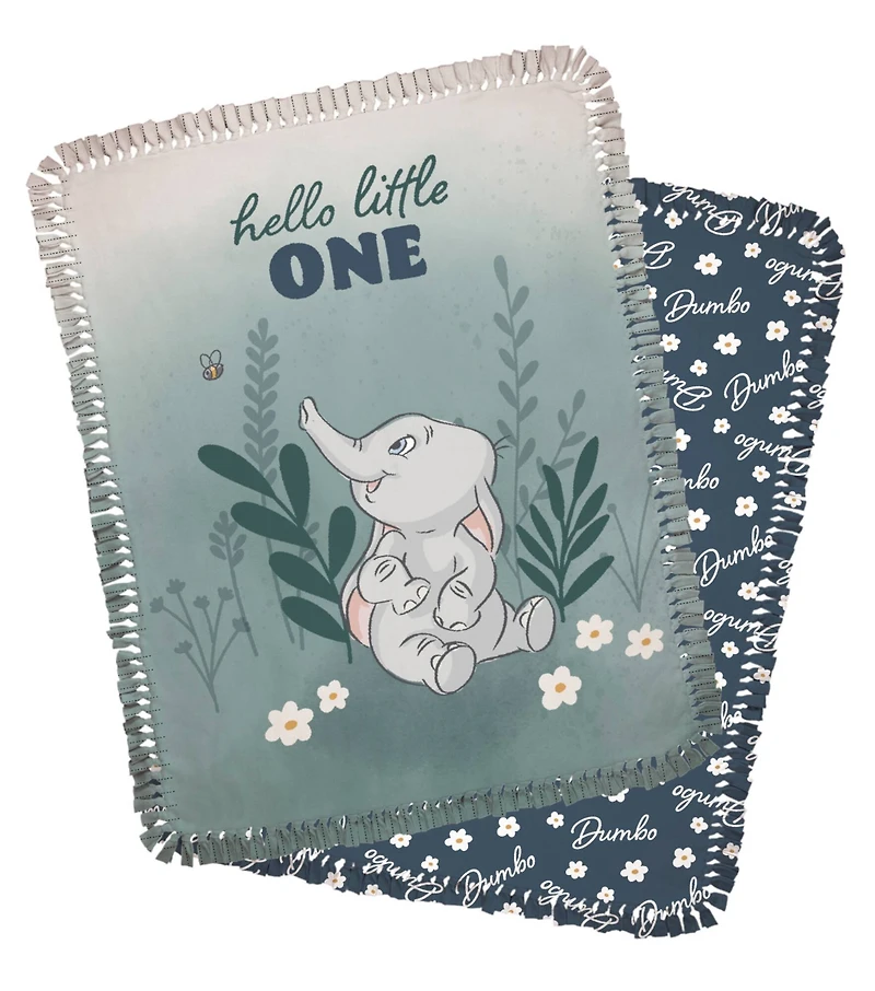 Dumbo 48" Hello Little One No Sew Fleece Throw Kit