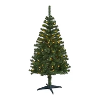 5ft. Pre-Lit Northern Tip Pine Artificial Christmas Tree, Clear LED Lights