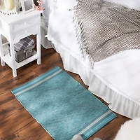 DII® Modern Stripe Variegated Handwoven Recycled Yarn Rug