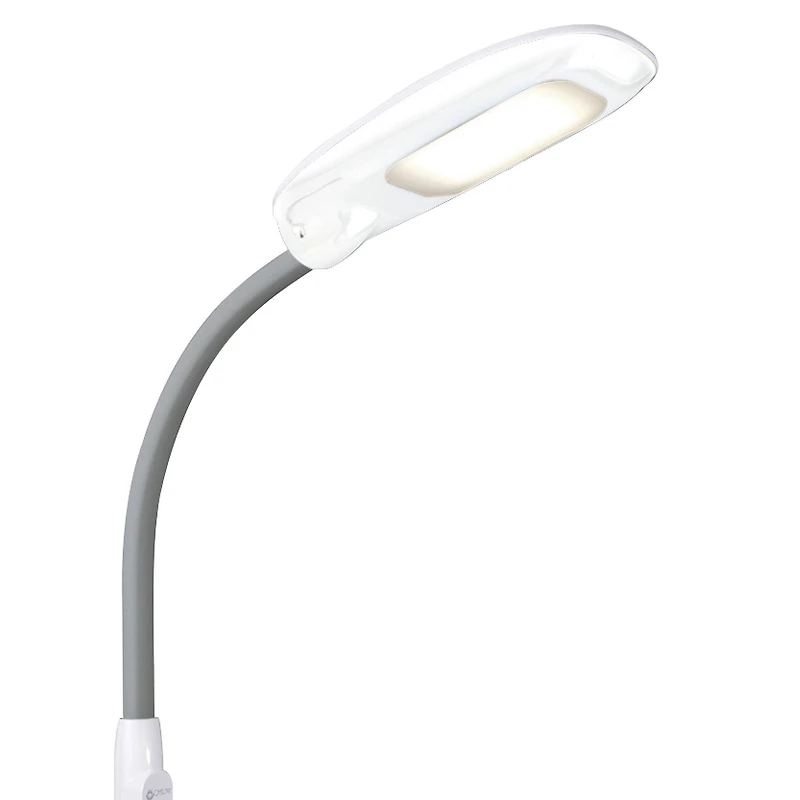 OttLite 64" White LED Floor Lamp with USB and Tablet Stand