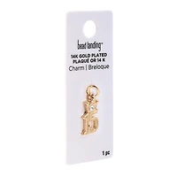 14K Gold Plated Crown 15 Charm by Bead Landing™