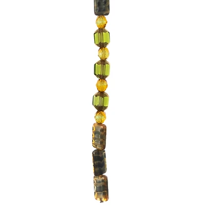 Autumn Green Czech Glass Bead Mix, 11mm by Bead Landing™