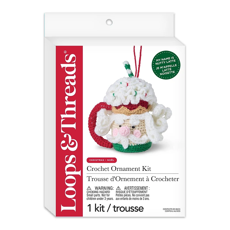 Intermediate Nutcracker Latte Amigurumi Crochet Ornament Kit by Loops & Threads®