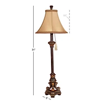 31" Antique Bronze Polystone Tuscan Buffet Lamp