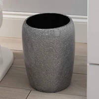 Elle Décor Eclat Gray Glitter Waste Bin