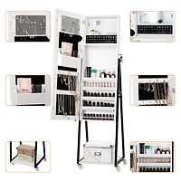 NEX™ 5ft. Pure White Jewelry Armoire on Casters