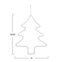 Hello Honey® 12.25" White Wire Tree Wall Décor with LED Light