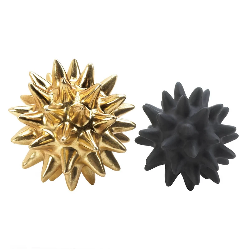 Nikki Chu Storico Gold and Black Spike Sculptures