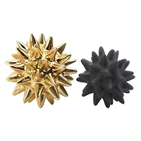 Nikki Chu Storico Gold and Black Spike Sculptures
