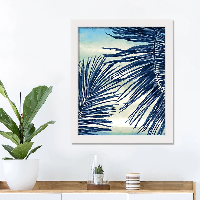 Palm Coast White Framed Print