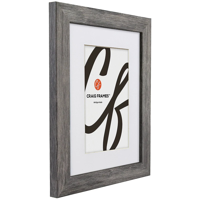 Craig Frames 4 Pack: Bauhaus 125 Barnwood Gray Picture Frame with Mat