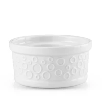 JoyJolt® White Embossed Porcelain Ramekins