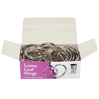 Charles Leonard 2" Nickel Plated Loose Leaf Rings with Snap Closure, 2 Packs of 50