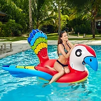 7ft. Jumbo Parrot Ride-On Inflatable Swimming Pool Float