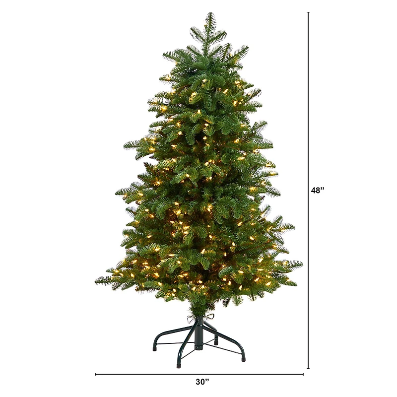 4ft. Pre-Lit South Carolina Fir Artificial Christmas Tree, Clear Lights