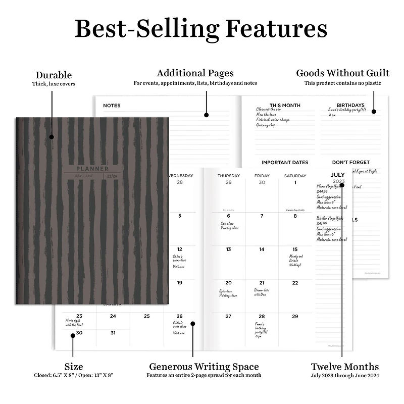 TF Publishing 2023-2024 In the Mud Medium Monthly Planner