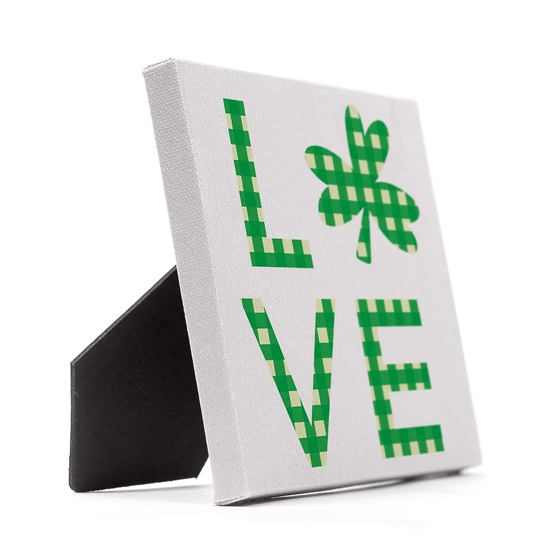 Love Clover Tabletop Canvas Art