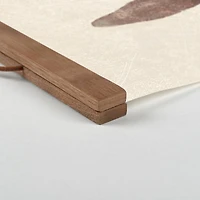 Skull With Flowers 20" x 20" Teak Hanging Canvas